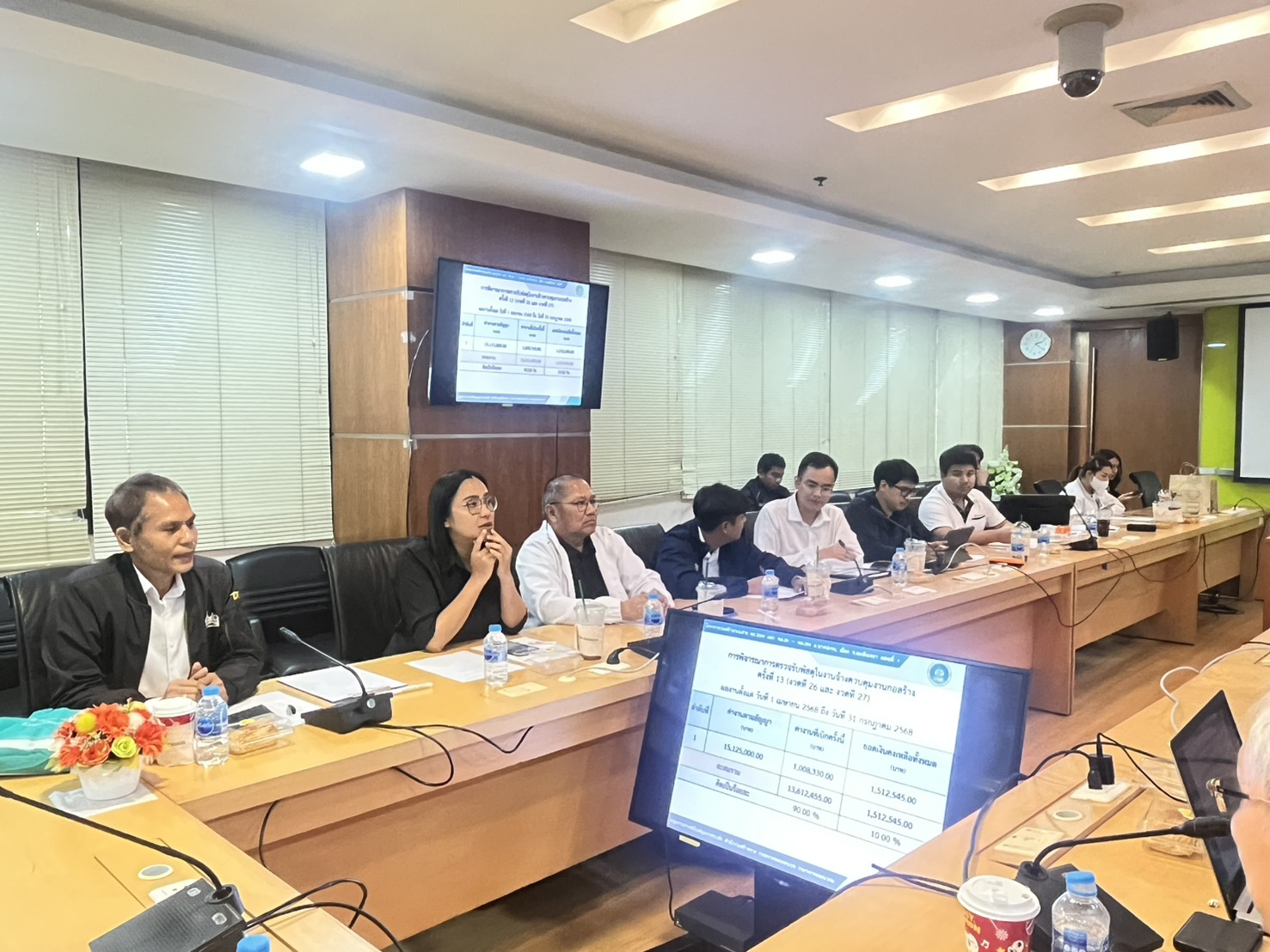 ประชุมตรวจรับพัสดุในงานจ้างควบคุมงานก่อสร้าง ครั้งที่ 13