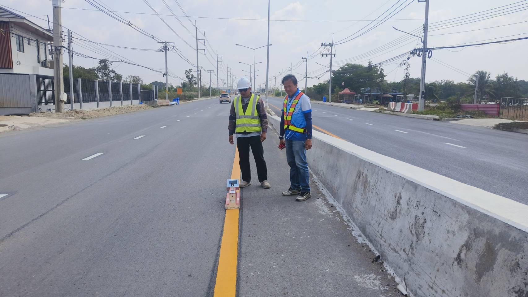 งานทดสอบเส้นจราจร
