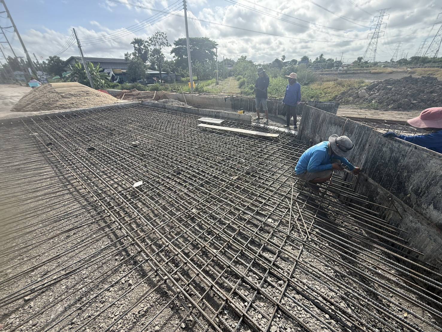 งานผูกเหล็ก Approach Slab